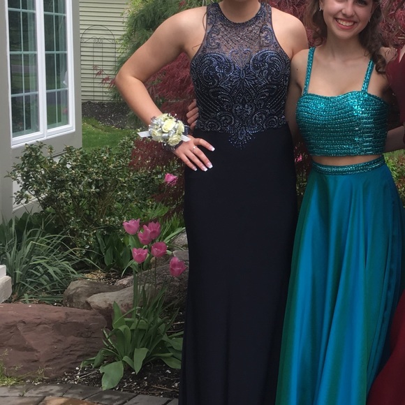 Navy blue prom dress - Picture 2 of 4